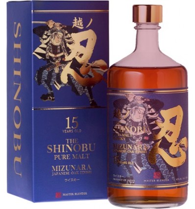 WHISKY SHINOBU 15 años JAPANESE OLD PURE MIZUNARA OAK Finish