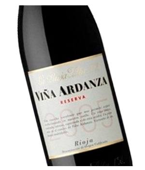 Etiqueta vino Viña Ardanza Reserva en Vinorea